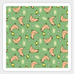 Hen lovers pattern Sticker